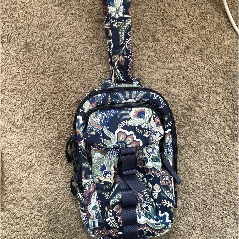 Vera Bradley Utility Sling Backpack Java Navy Camo Bag